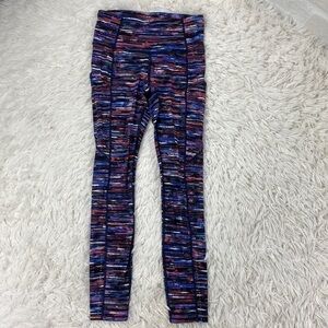 Lululemon Fast & Free 7/8 Tight II *Nulux 25" Hinshu Alpine White Multi